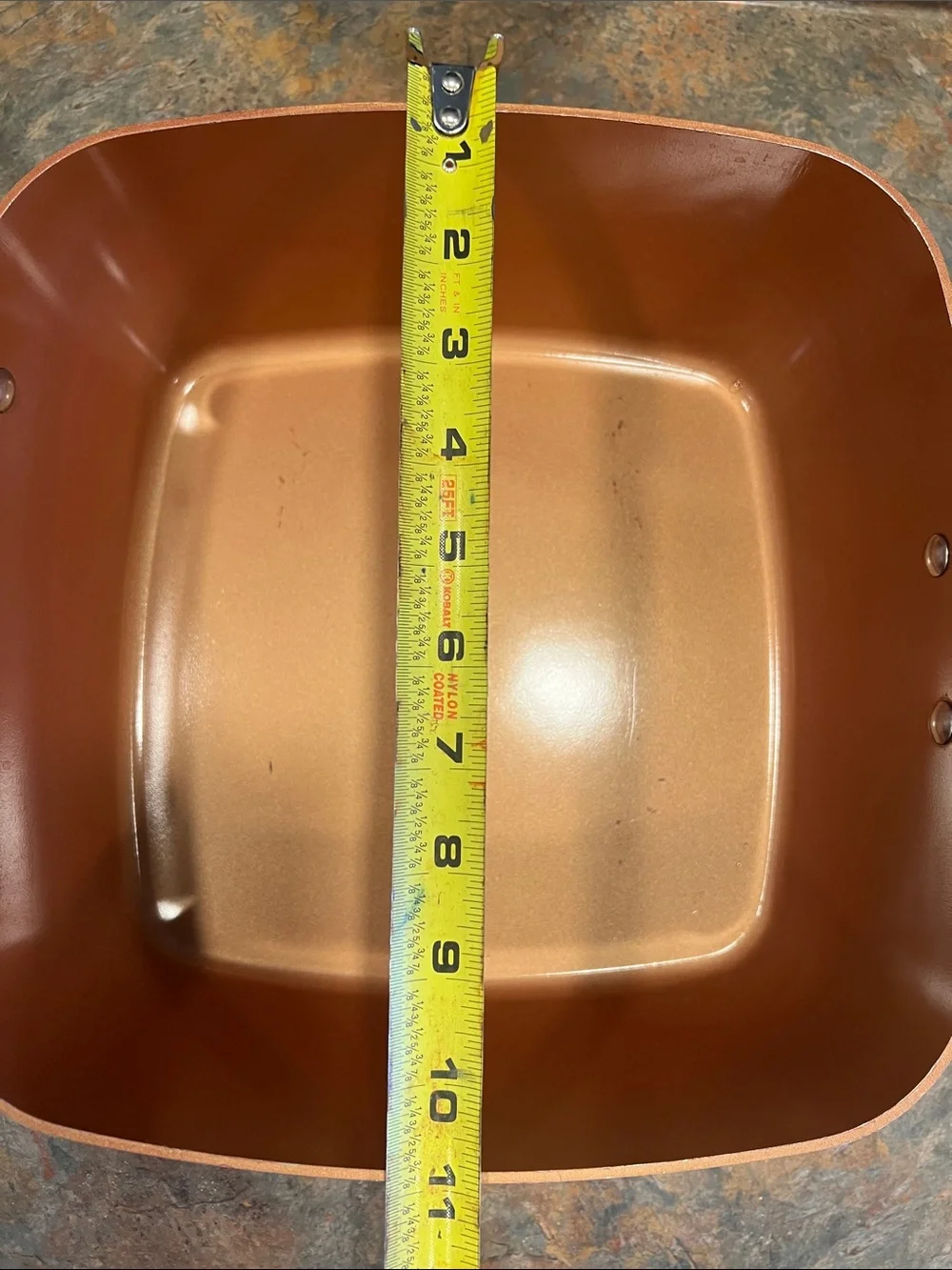 COPPER CHEHEF Brown Nonstick Covered Saucepan